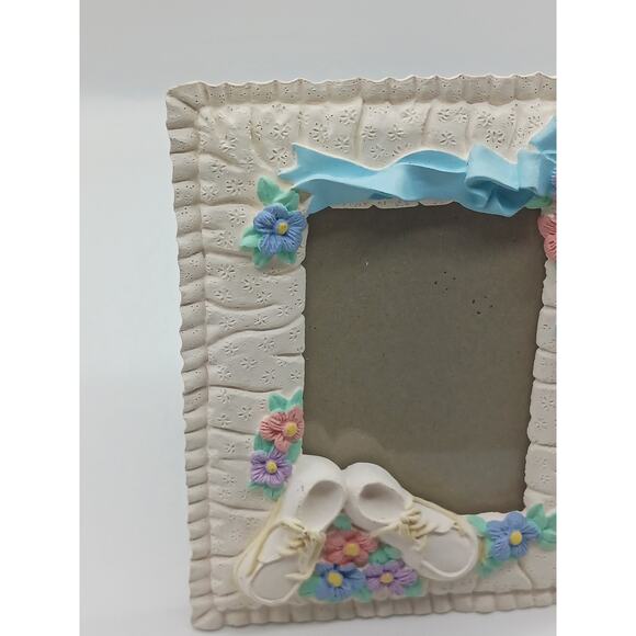 Vintage Infant Baby Picture Frame Shoes Design West 3D First Memories 900 135 - Picture 11 of 13